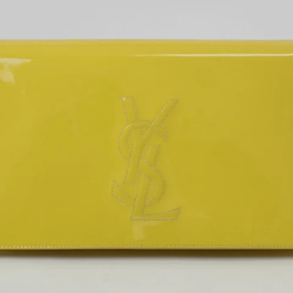 Yves Saint Laurent Vintage Pre-owned Leather clutches Yellow Dames