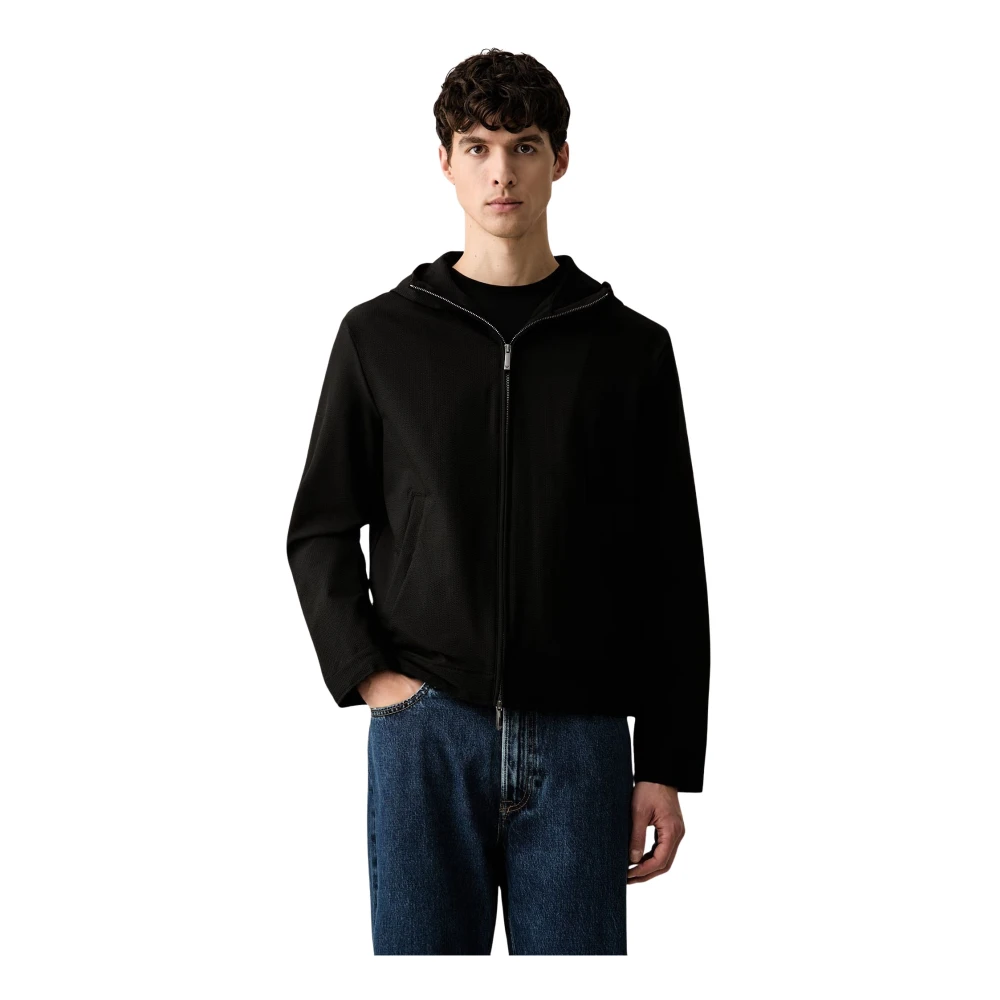 Emporio Armani Uomo Nero Felpe, L, New,