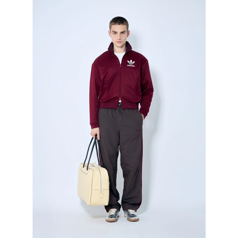 Adidas Logo Zip-Up Sweatshirt Red Heren