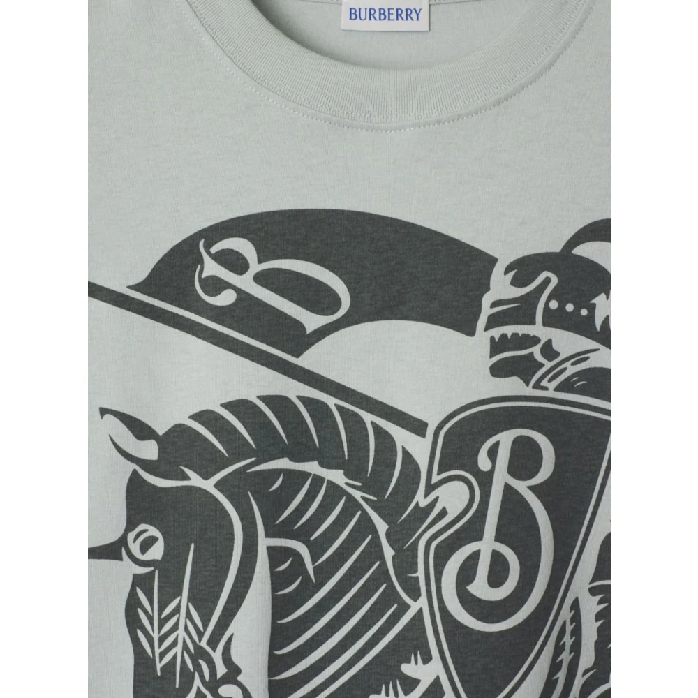 Burberry Grijze T-shirts en Polos met Equestrian Knight Design Gray Heren