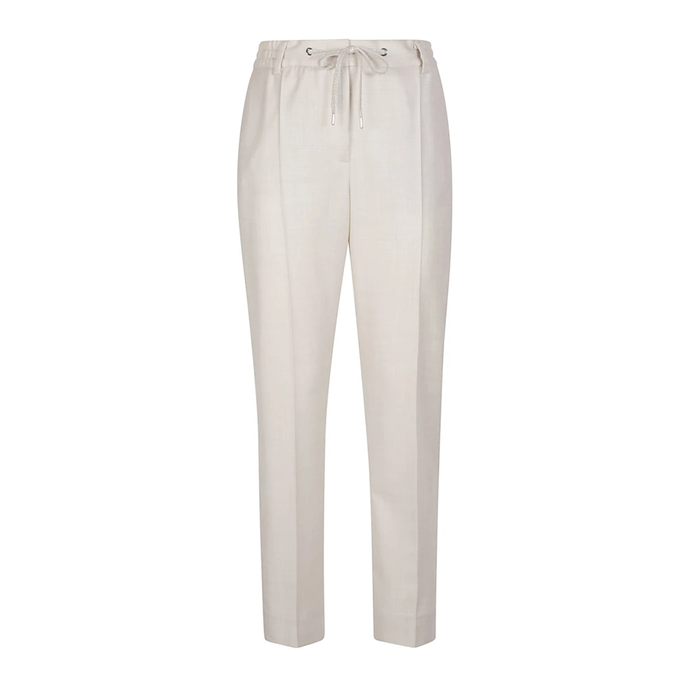 Eleventy Lurex Wolmix Trekkoord Broek Gray Dames
