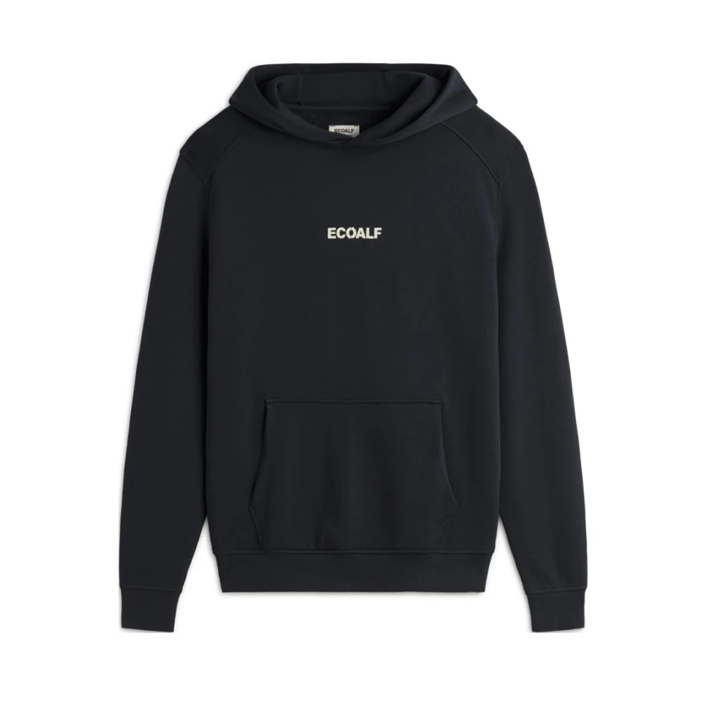 Ecoalf Men's Blue Black Hoodie With Modern Silhouette - Hoodies - M - Sweatshirts & Hoodies
