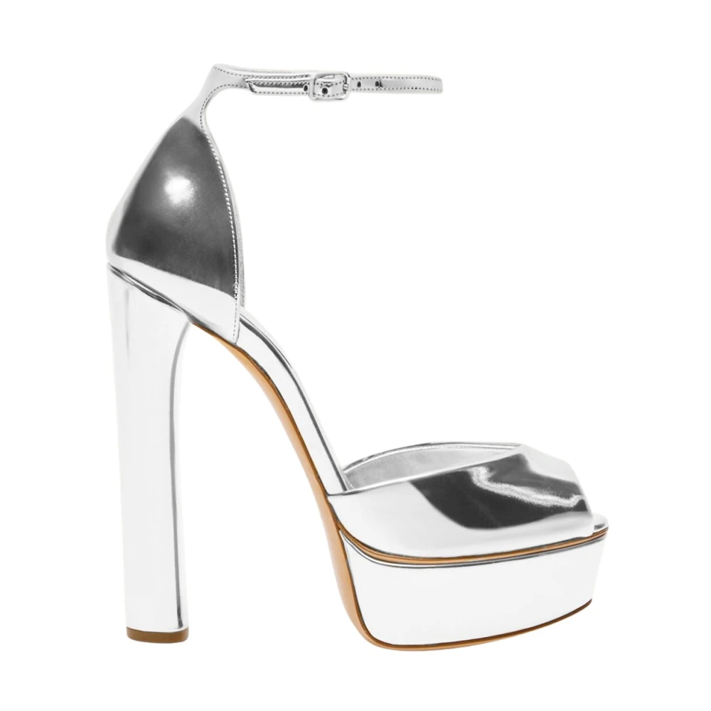 Casadei Donna Grigio Flora Intestellar Sandali Con Plateau