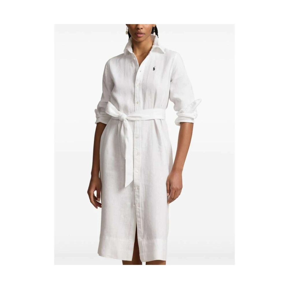 Ralph Lauren Shirt Dresses White Dames