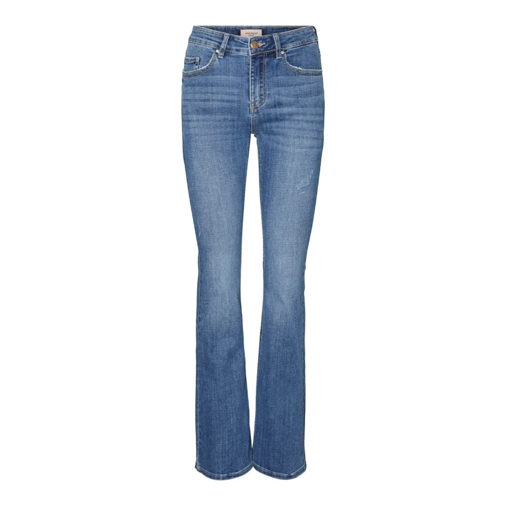 Vero Moda Blauwe Vmflash Mr Flared Jeans Li347 Noos Jeans Blue Dames