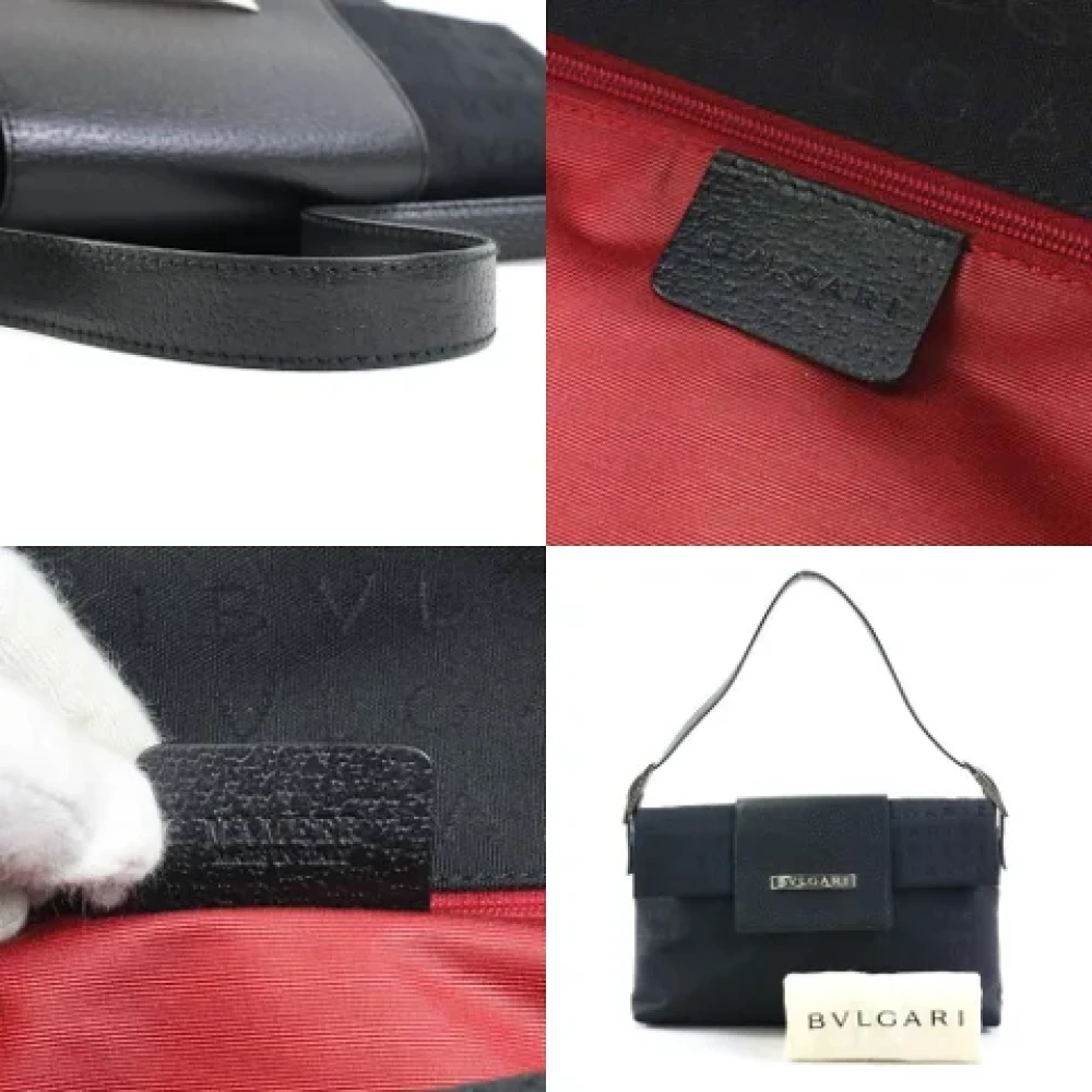 Bvlgari Vintage Pre-owned Fabric shoulder-bags Black Dames