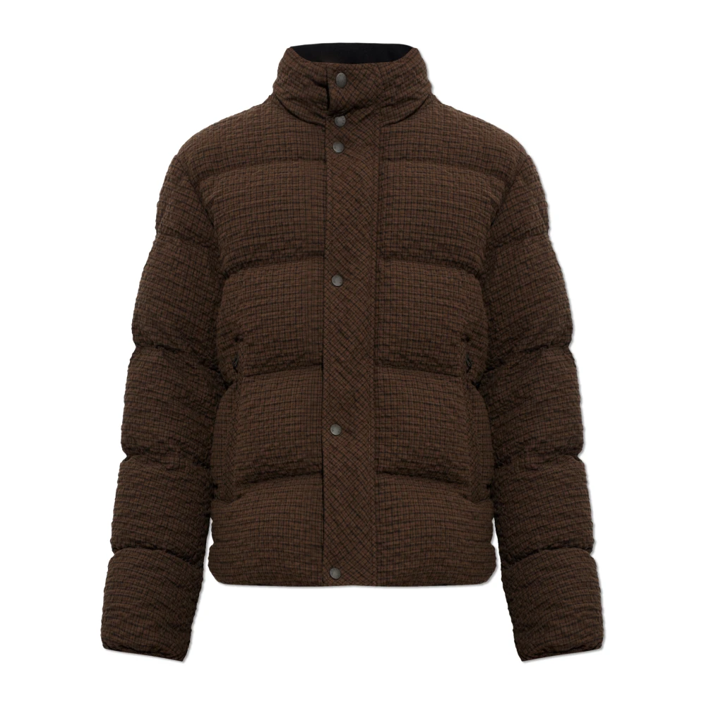 Moncler Piumino Corto In Flanella Di Cotone Oronte Uomo da Marrone, Taglia: 5 - Immagine 2