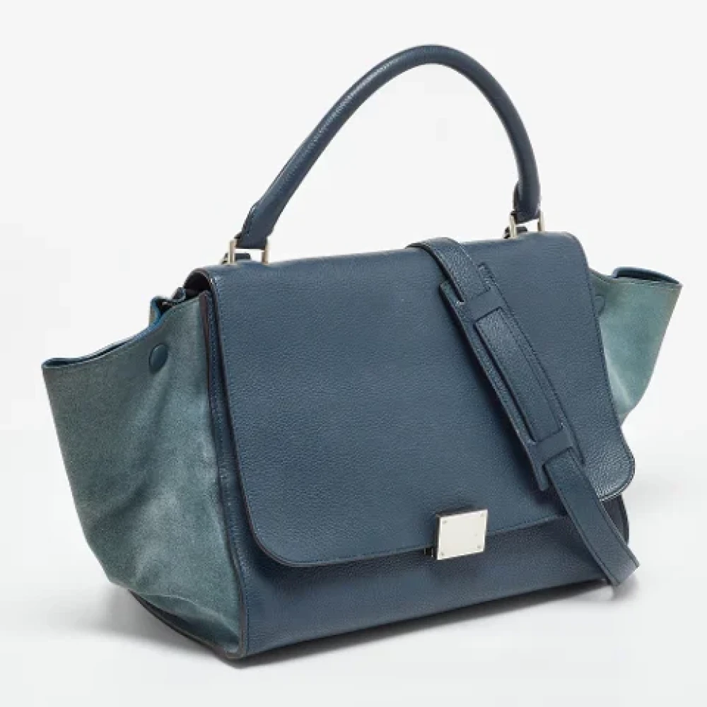 Celine Vintage Pre-owned Leather handbags Blue Dames