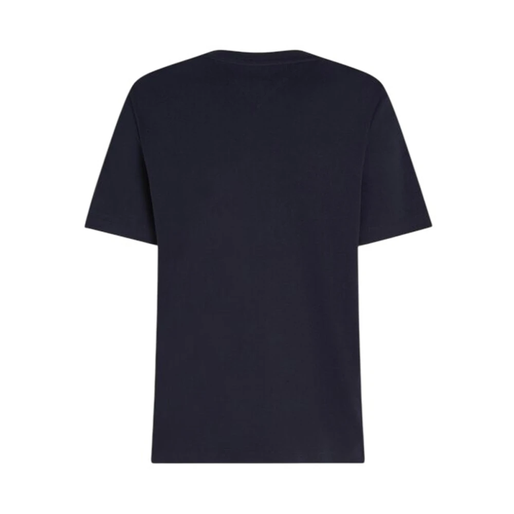 Tommy Hilfiger Interlock Gebreide Geribbelde Kraag T-Shirt Blue Heren