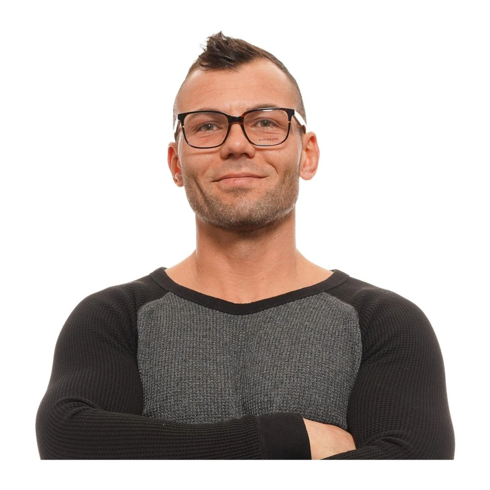 Scotch & Soda Bruine Rechthoekige Optische Monturen Brown Heren