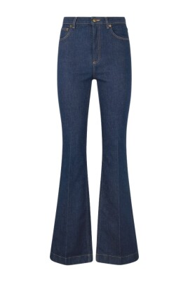 flared-denim-jeans-med-straekbar-bomuld
