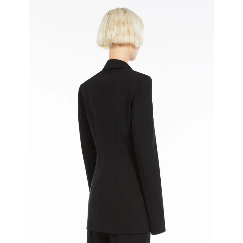 SPORTMAX Zwarte Jassen Regular Fit Black Dames