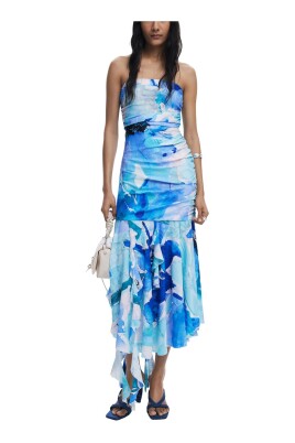 blue-square-neck-zip-dress