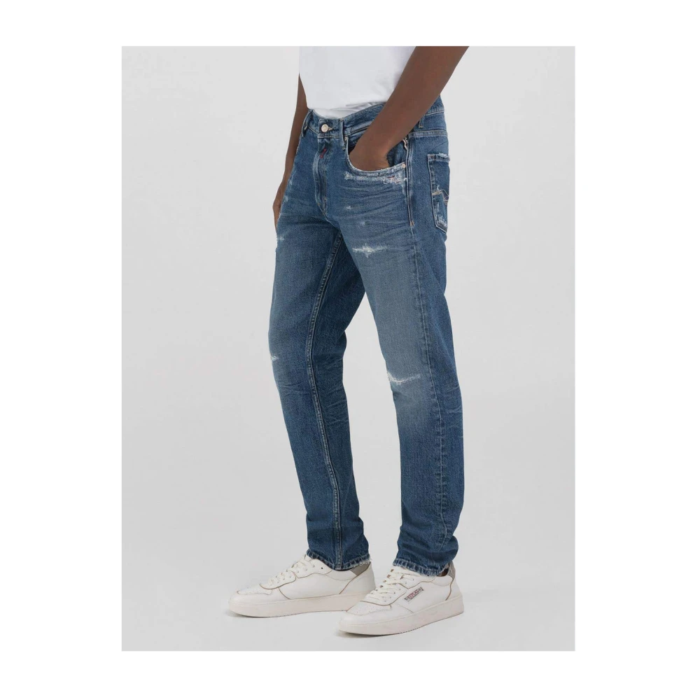 Replay Vintage Slim Fit Denim Jeans Blue Heren