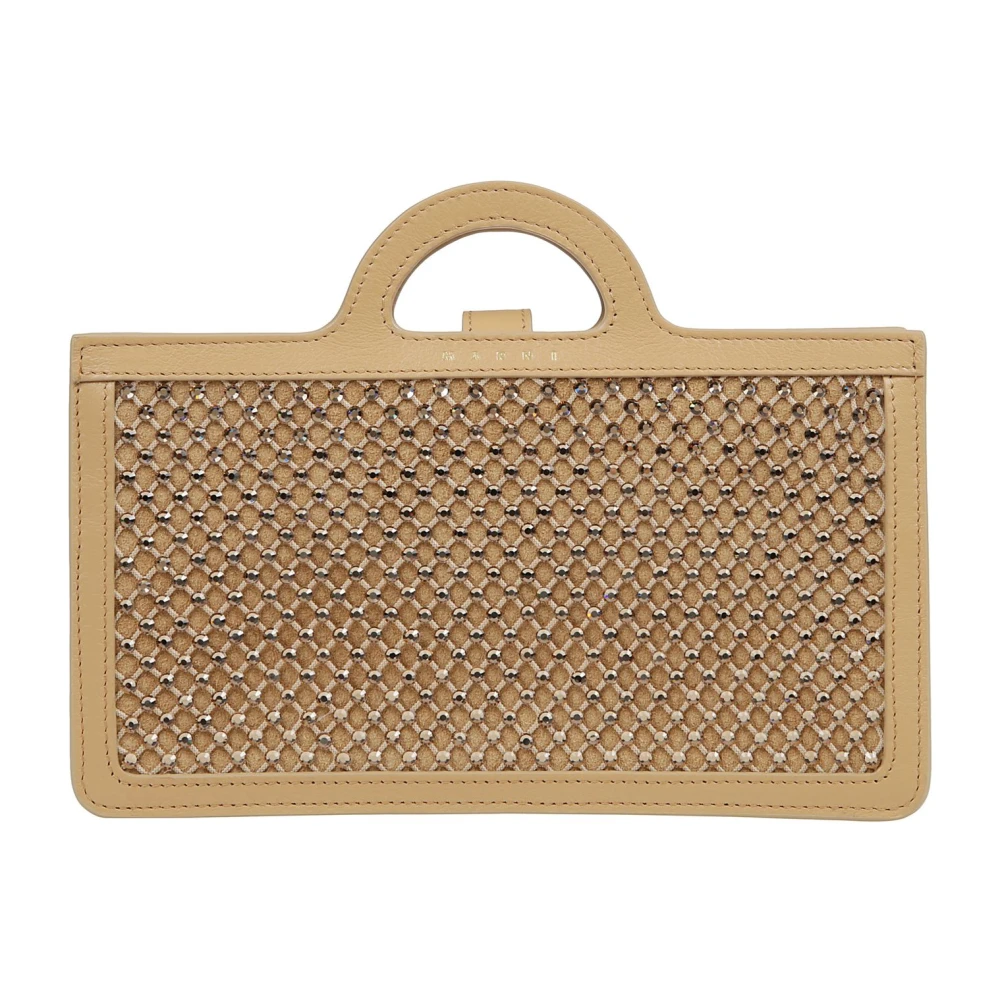 Marni Tropicalia Schoudertas Beige Dames