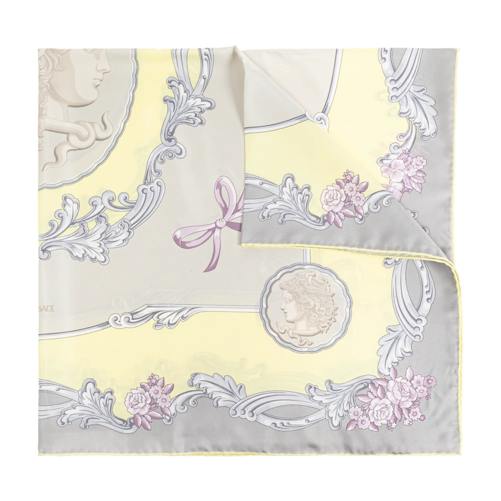 Versace Zijden sjaal met Medusa Cameo-print Multicolor Unisex