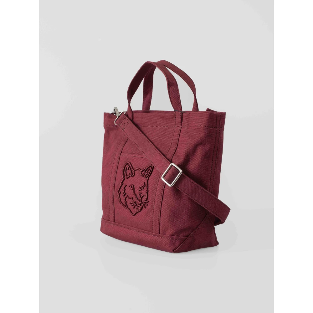 Maison Kitsuné Fox Head Kleine Tote Tas Pink Dames