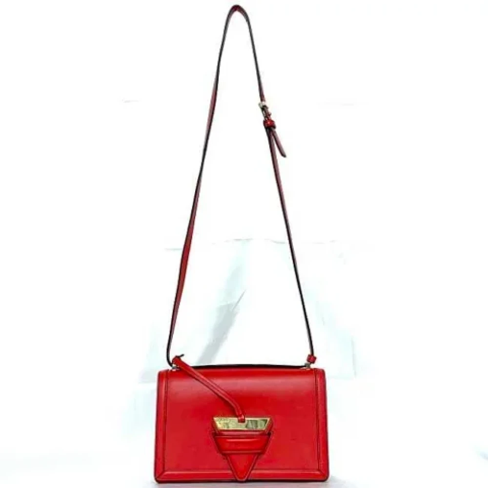 Loewe Pre-owned Leather crossbody-bags Red Dames