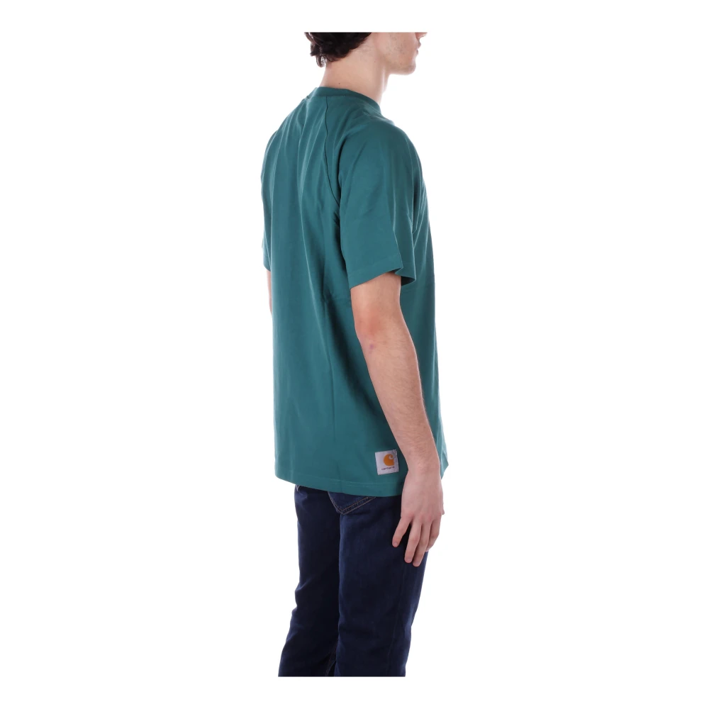 Carhartt WIP Logo Front T-shirt Regular Fit Green Heren
