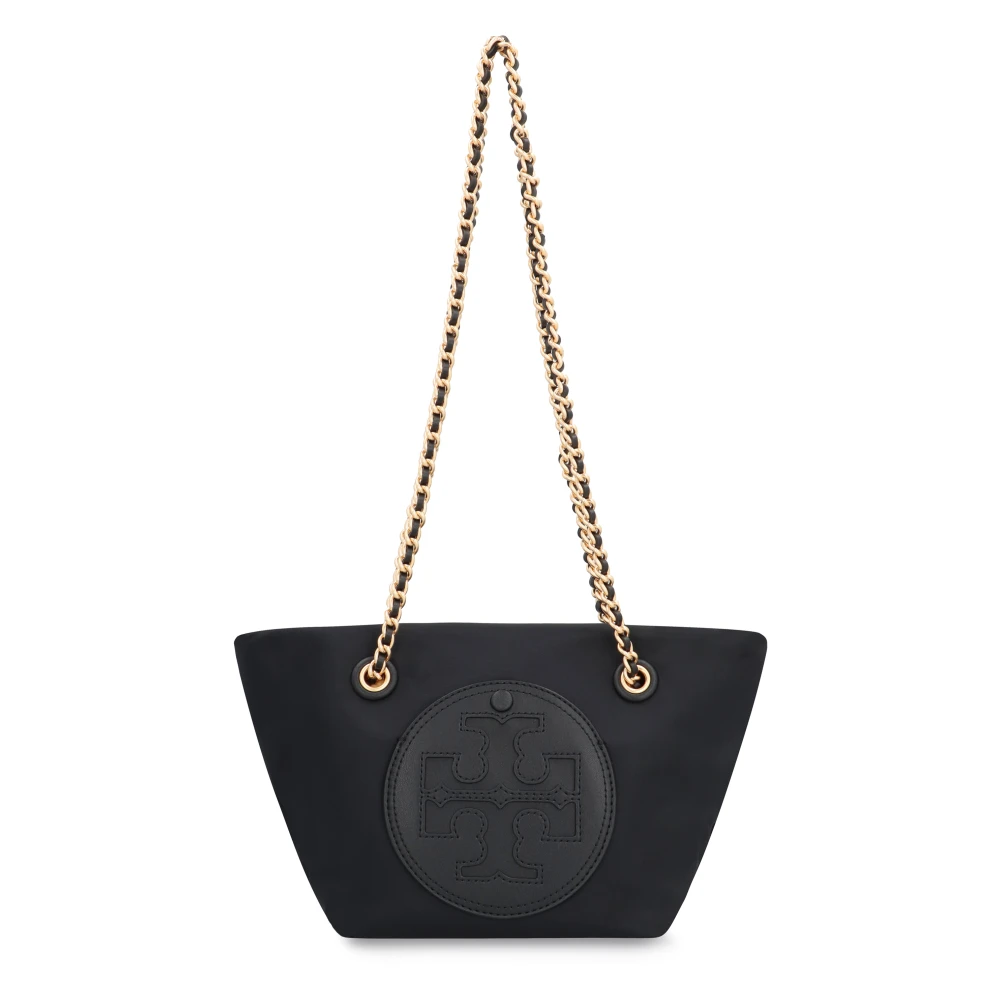 Tory Burch Nylon Messenger Väska med Kedja Rem Black, Dam