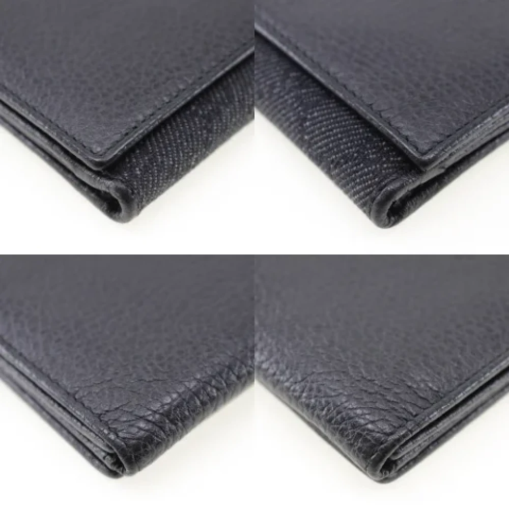 Gucci Vintage Pre-owned Leather wallets Black Dames