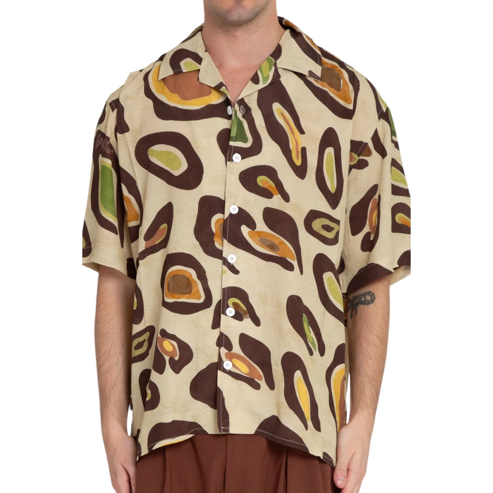 Bonsai Oversized Bowling Shirt in Collectiekleur Multicolor Heren