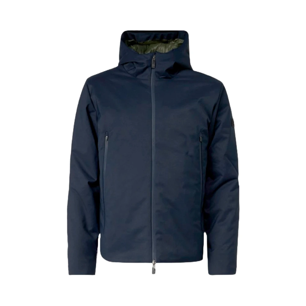 Emporio Armani EA7 Blauwe Hooded Ritsjas Blue Heren