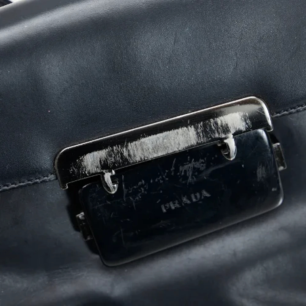 Prada Vintage Pre-owned Leather crossbody-bags Black Dames