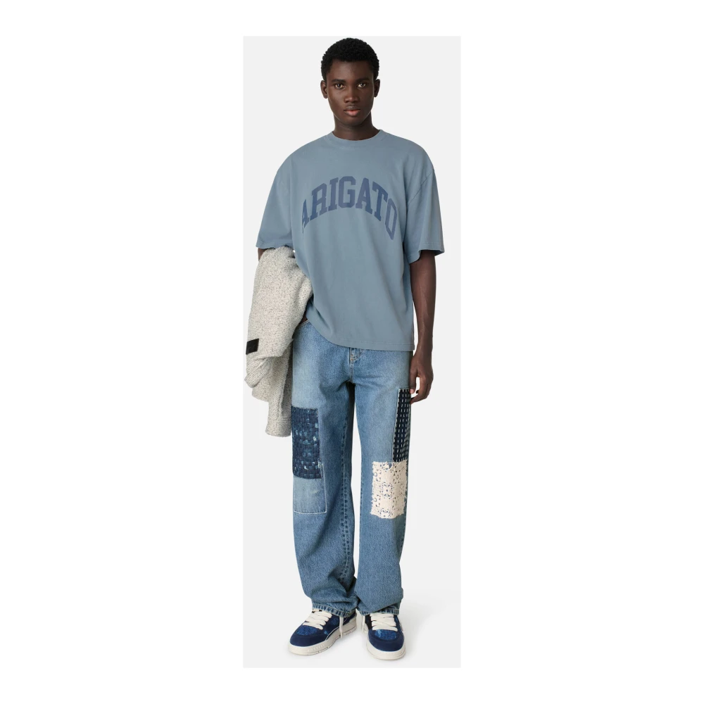 Axel Arigato Link Washed T-Shirt Blue Heren