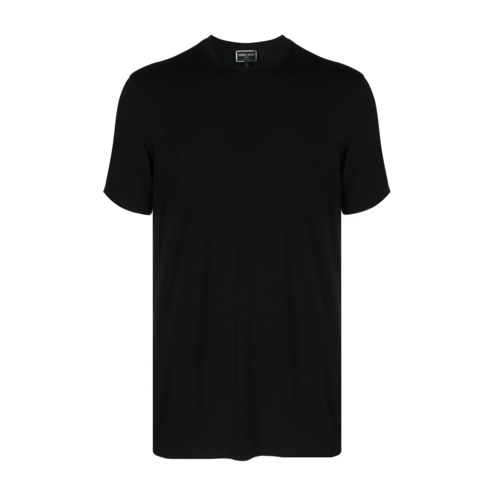 Giorgio Armani , T-Shirts, Male, Black, 3XL, Crew-Neck T-Shirt