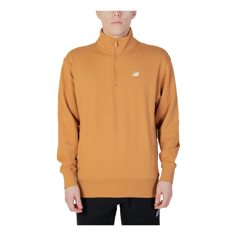 New Balance Brun Sweatshirt med Dragkedja Brown, Herr