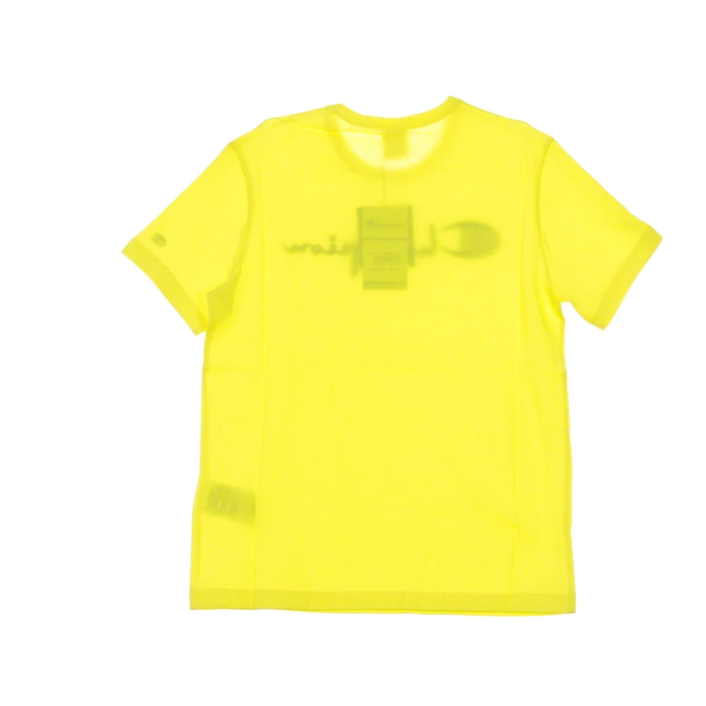 Champion Gele Crewneck Tee Shirt Yellow Heren