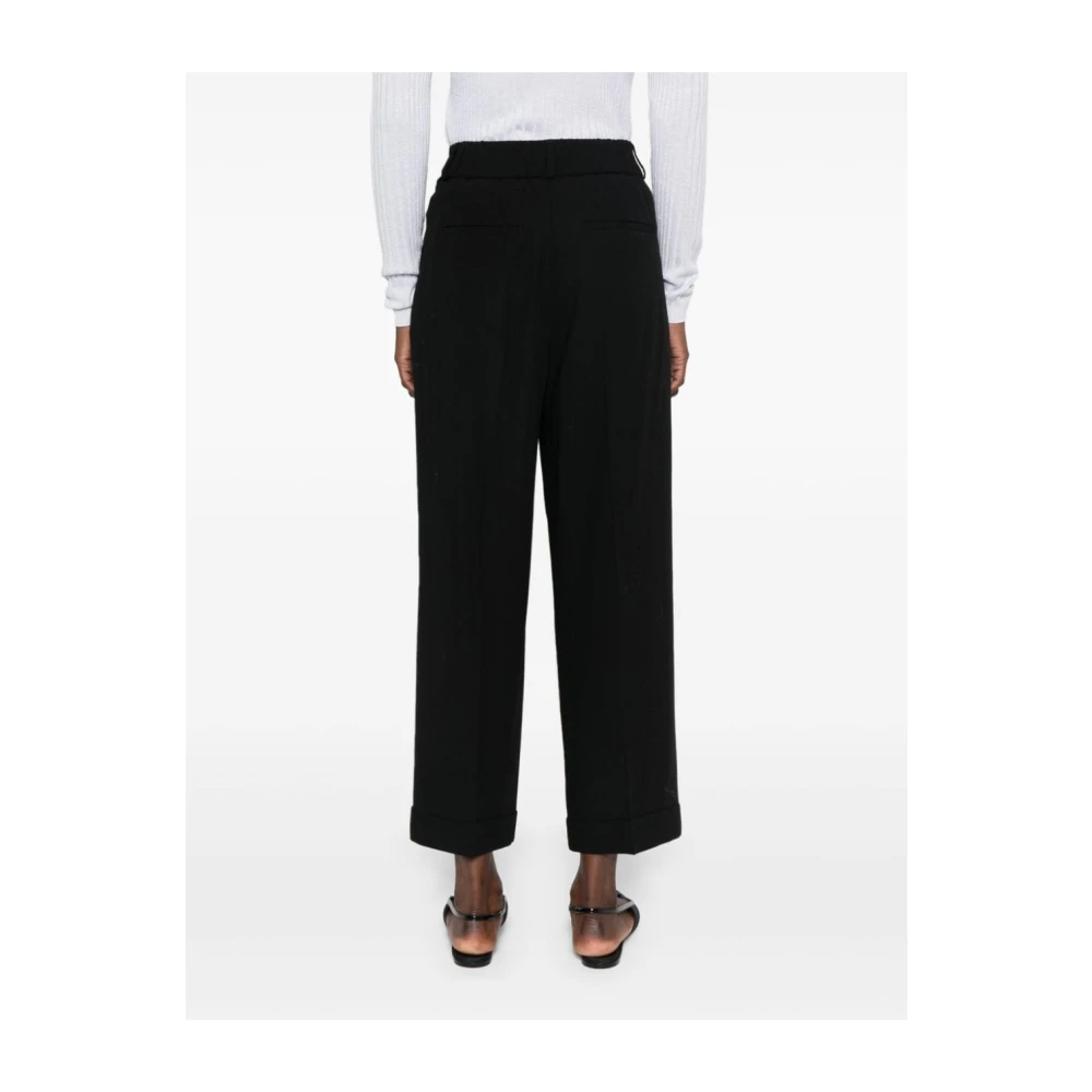 PESERICO Zwarte Broek Damesmode Aw24 Black Dames