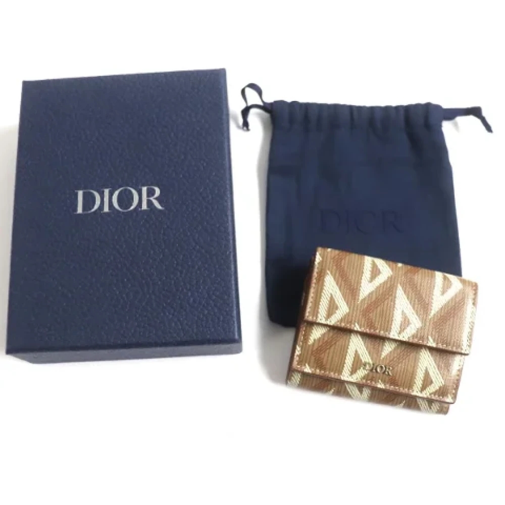Dior Vintage Pre-owned Leather wallets Brown Dames