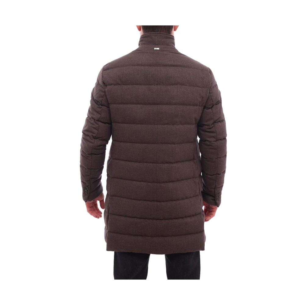 Herno Bruine wollen gewatteerde jas Brown Heren