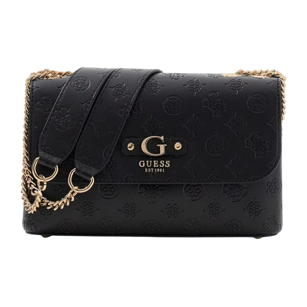 Guess Women's Black Dita Dome Satchel - Shoulder Bags - One Size - Bags