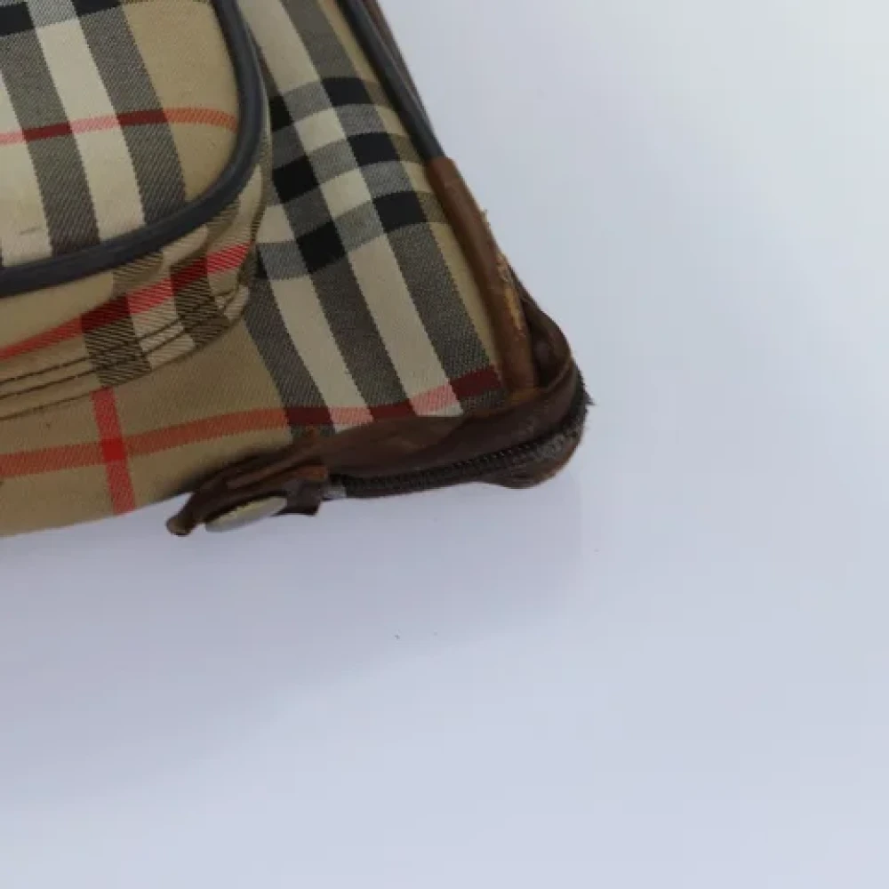 Burberry Vintage Pre-owned Canvas travel-bags Beige Dames
