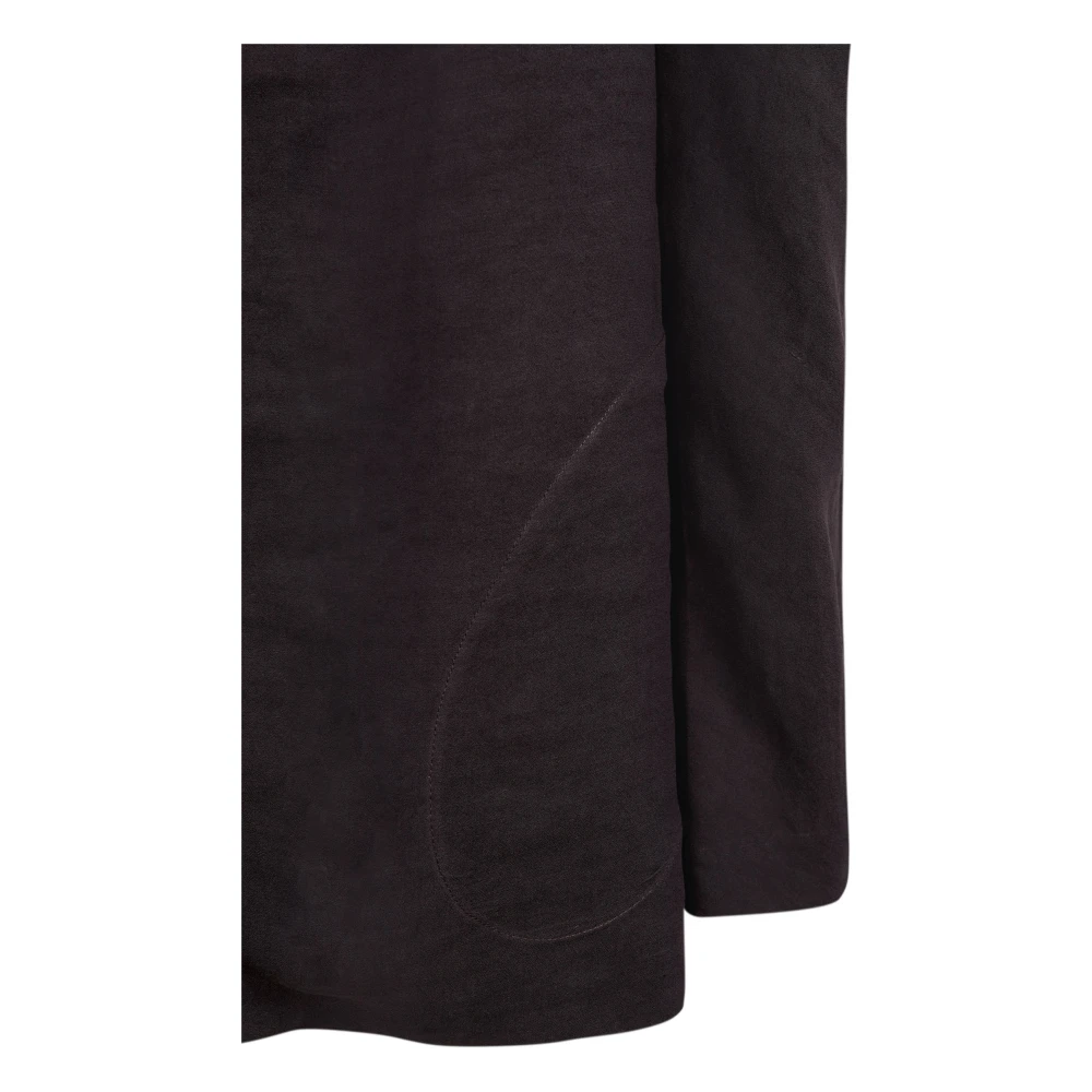 Cortana Blauwe Linnen Viscose Lange Jas Purple Dames