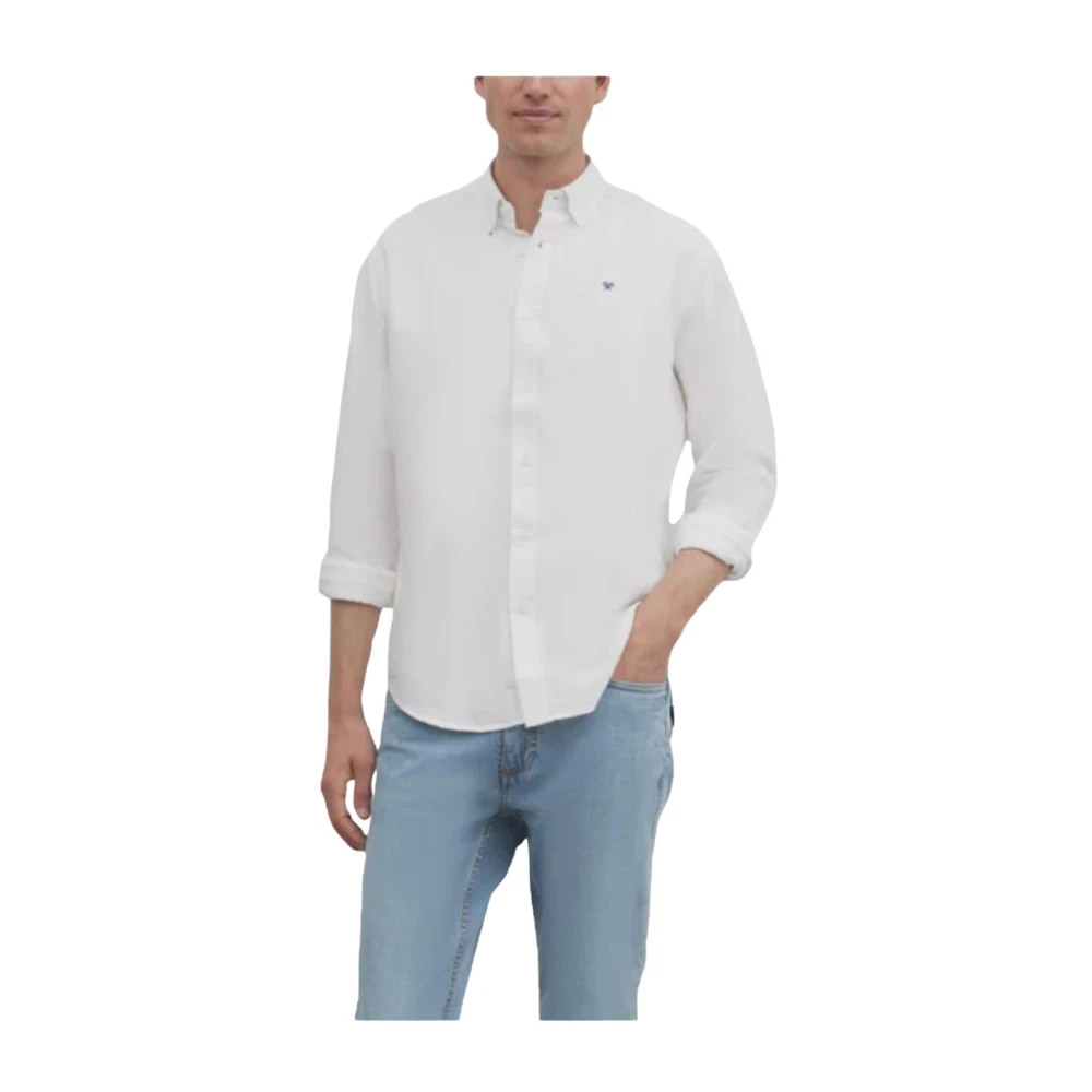 Silbon Men's White Casual Shirts, 3XL, Sport Oxford Shirt