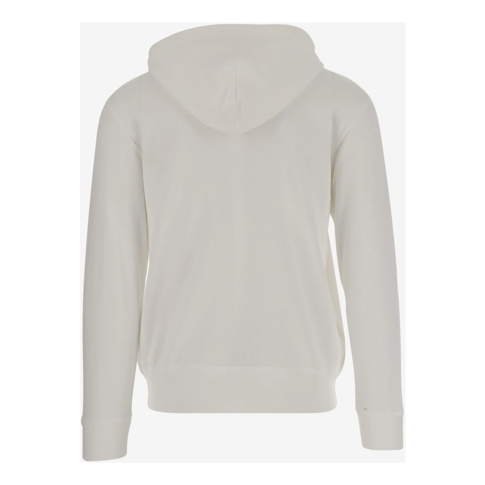 Comme des Garçons Katoenen Hoodie met rits Wit White Heren