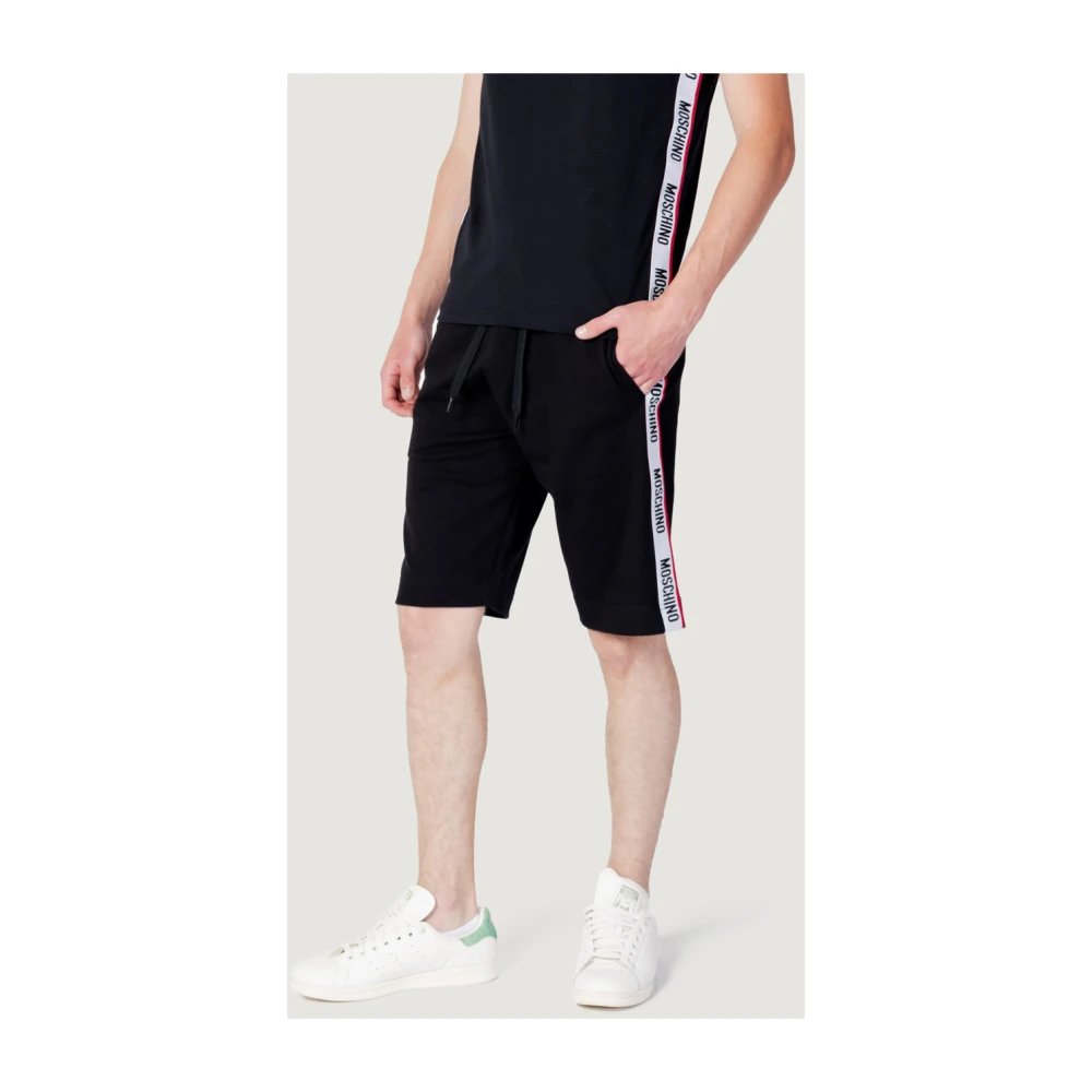 Love Moschino Zwarte Sportshorts voor Mannen Black Heren