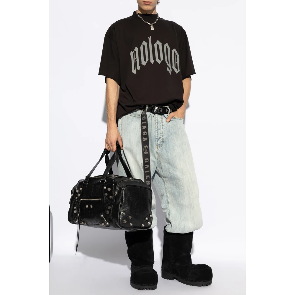 Balenciaga T-shirt met Print Black Heren