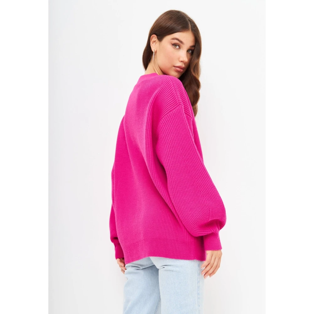 Cesare Gaspari Roze V-hals Vest Pink Dames