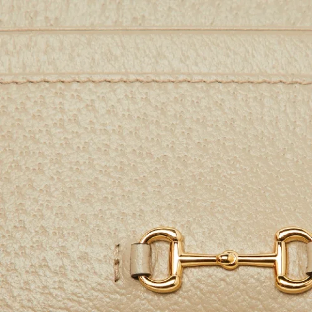 Gucci Vintage Pre-owned Leather wallets Beige Dames