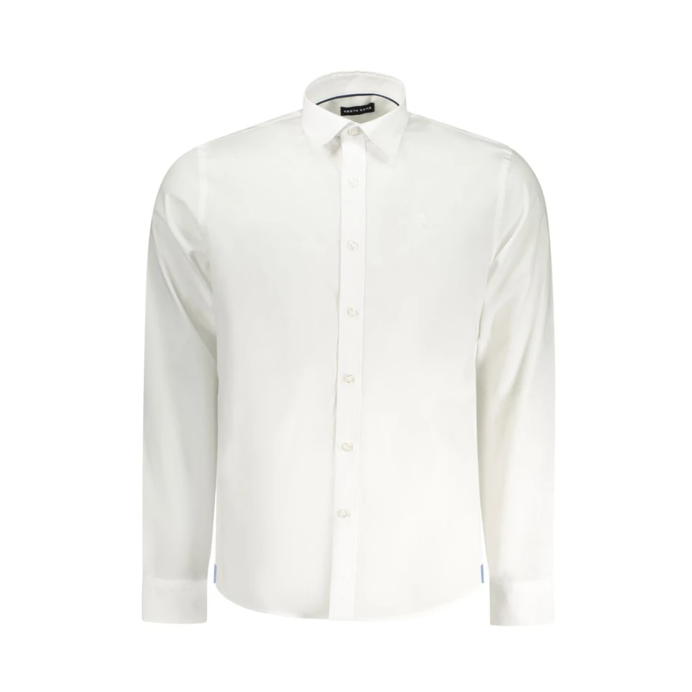 North Sails Men's White Italian Collar Cotton Shirt