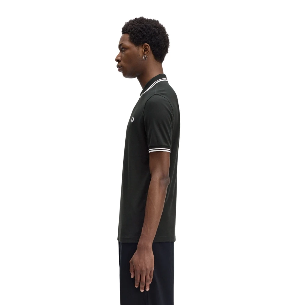 Fred Perry Groen Poloshirt met Dubbele Streep Green Heren