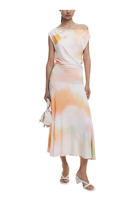 orange-sleeveless-boat-neck-dress
