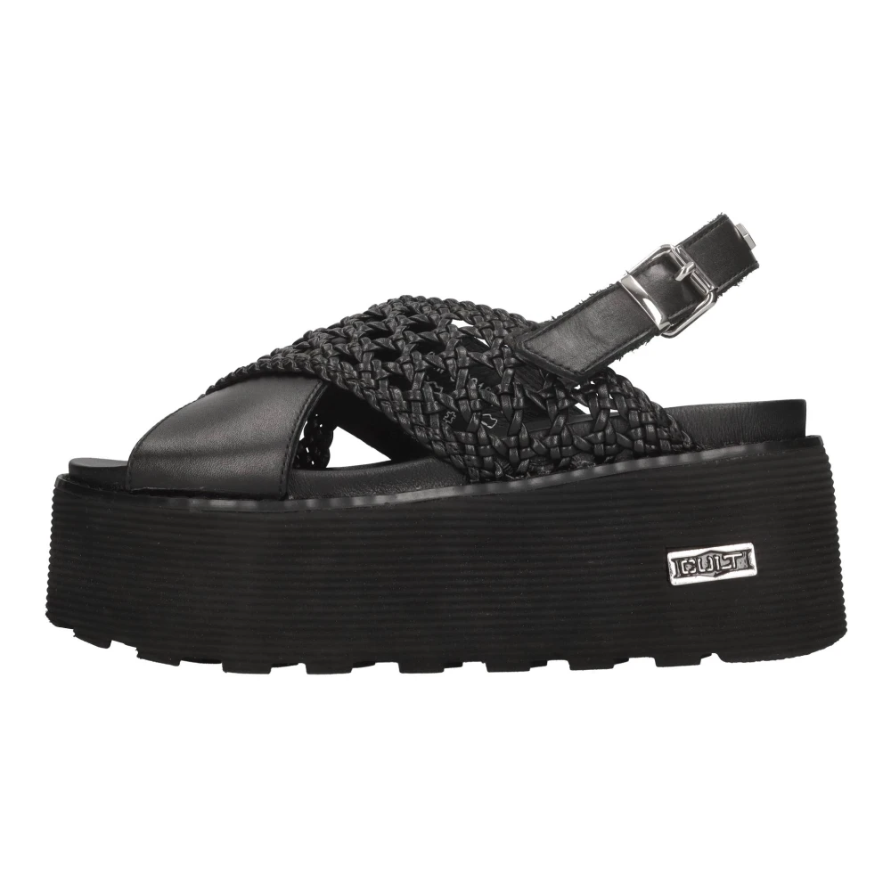 Cult Femme Noir Chaussures, Taille: 37 Eu Nancy Wedges