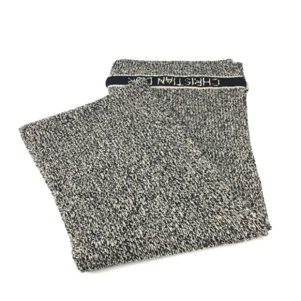 Dior Vintage Pre-owned Cashmere scarves Black Dames