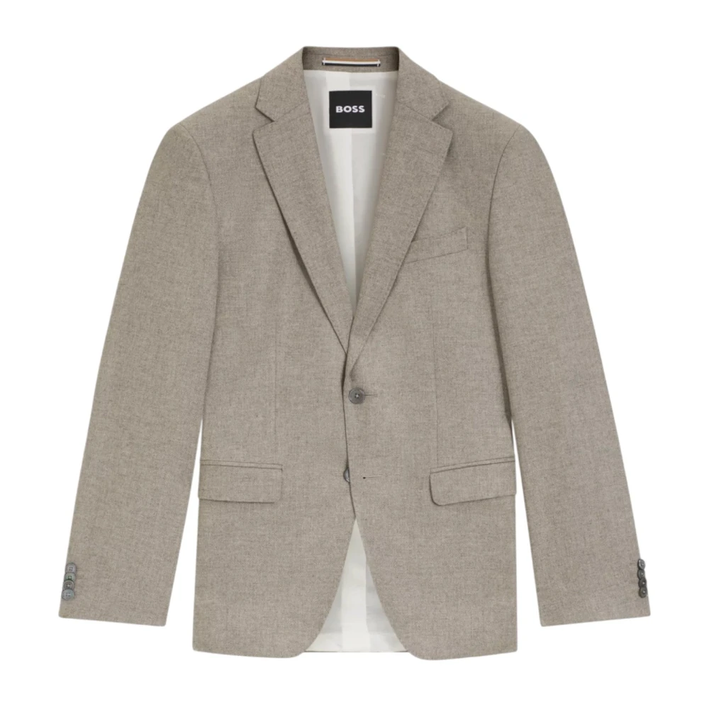 Hugo Men's Gray Slim Fit Habitjakke - Blazers - M - Jackets